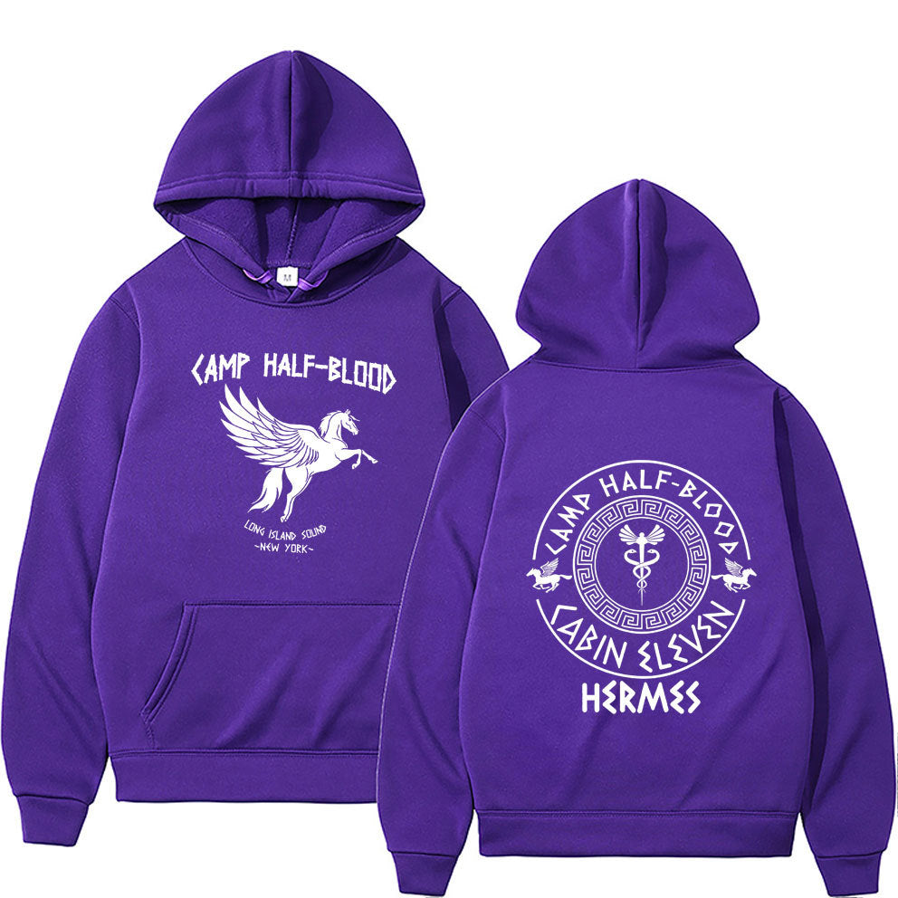 Camp Half Blood Graphic Hoodies Men Women Vintage Causal