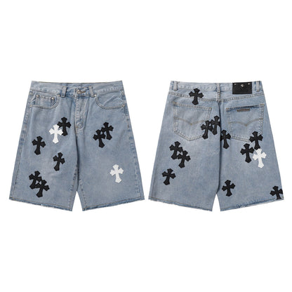 CHH Chrome Hearts Jeans Unisex Casual Loose Jeans