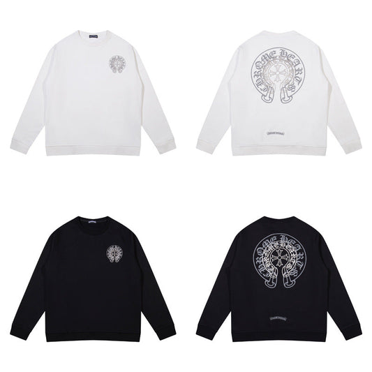 Chh Chrome Heart Long Sleeve Shirt Unisex Fashion Loose Long Sleeve Shirt