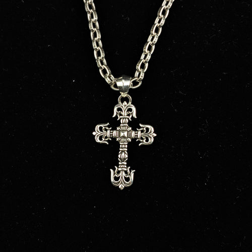 Chrome Hearts Necklace Men's and Women's Sterling Silver Vintage Large Pendant