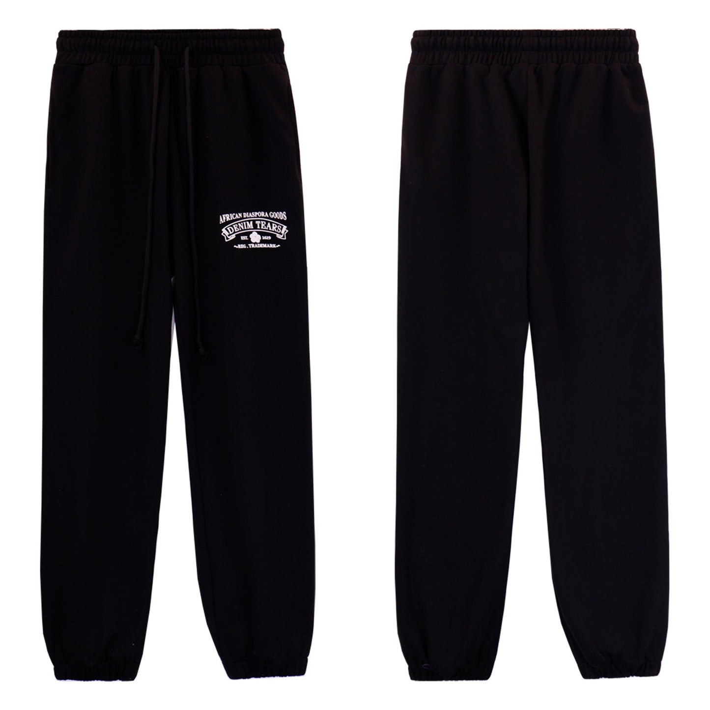 Denim Tears Outfit:Hoodie/Sweatpants (Separate Purchase Options) Kapok Letter Hooded Sweater Trousers Sports Suit