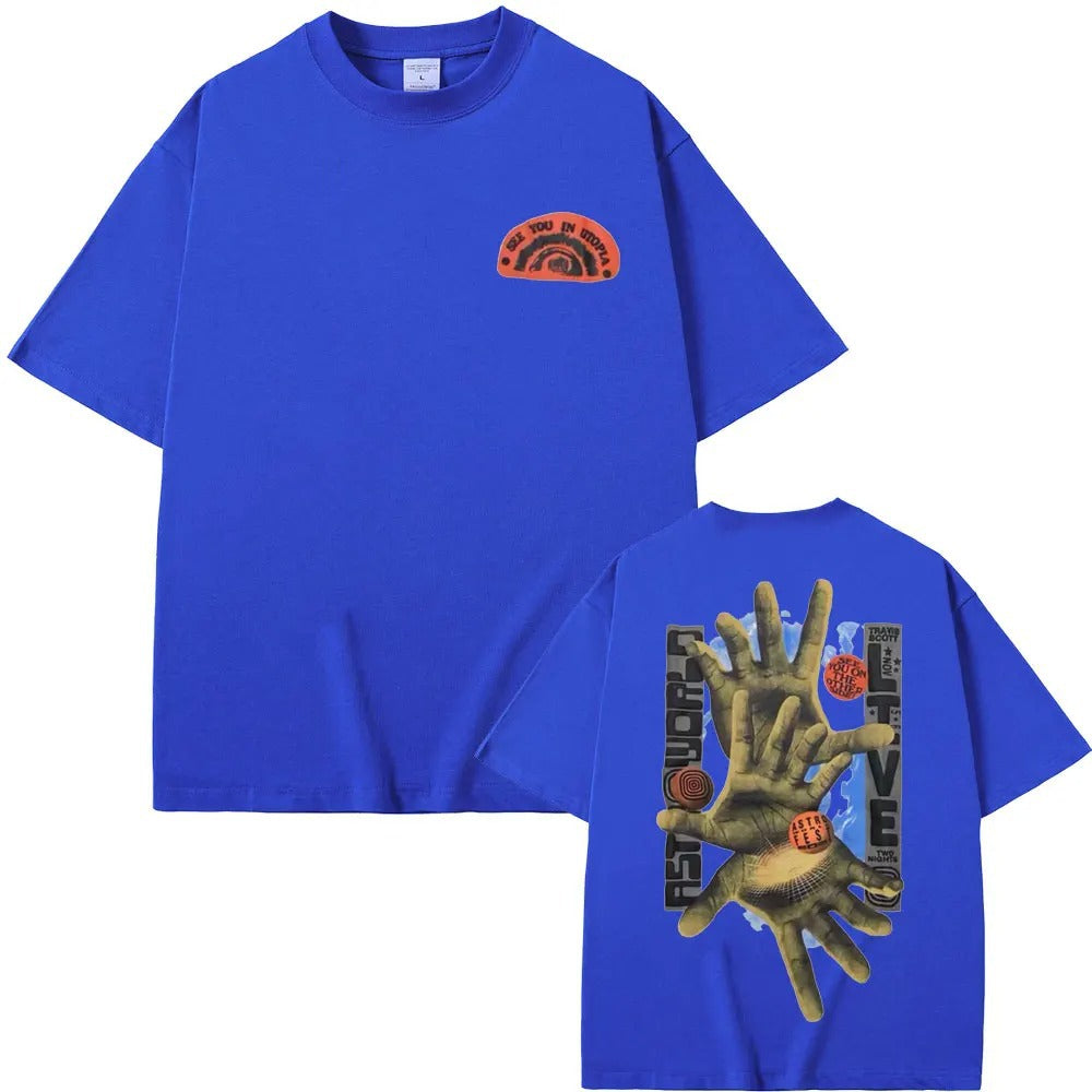 Cactus Jack Trend Street Vintage Tshirt Summer Streetwear