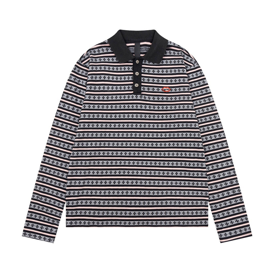 Chh Chrome Heart Long Sleeve Shirt Fashion Loose Long Sleeve Shirt