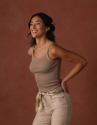 Normal Rib Tank in Fawn