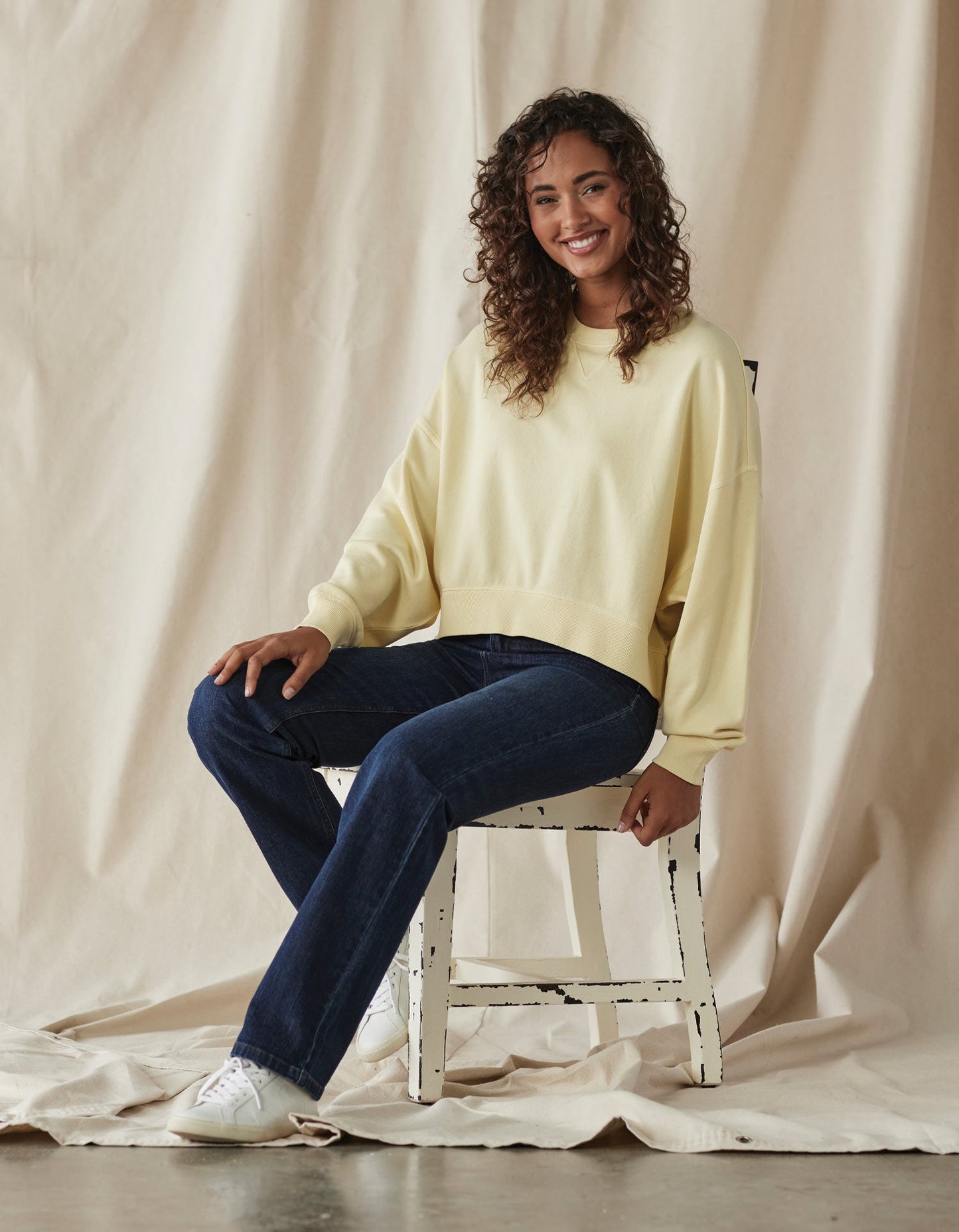 Cole Terry Vintage Crewneck in Sunglow