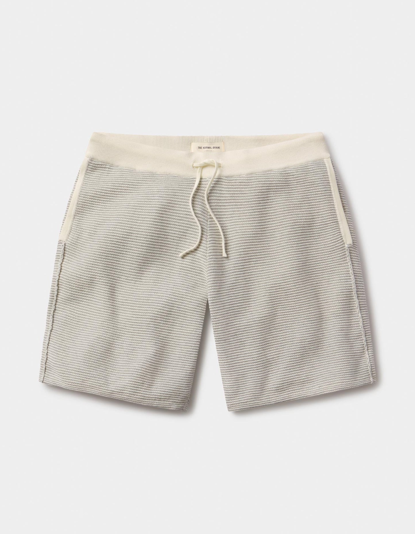 Robles Birdseye Knit Short in Cream/Grey