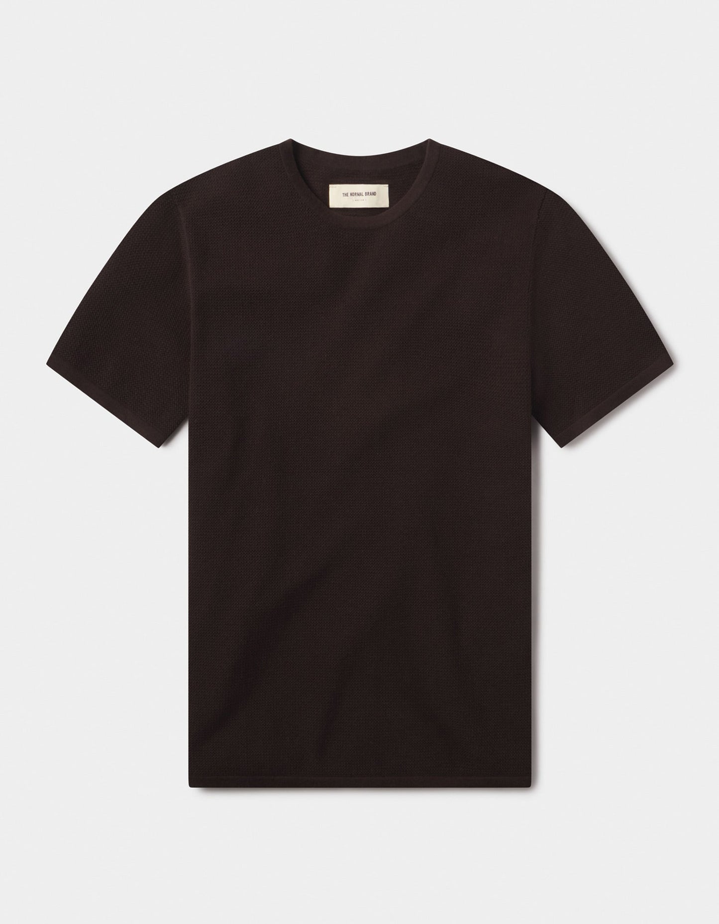 Driftknit Sweater Tee in Dark Brown