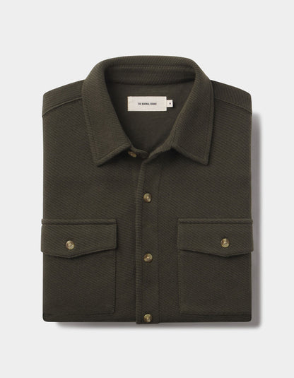 Looped Terry Button Up