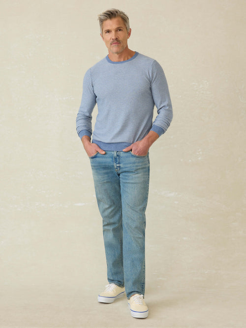 Movement™ Crewneck Sweater - Coastal Shore Stripe