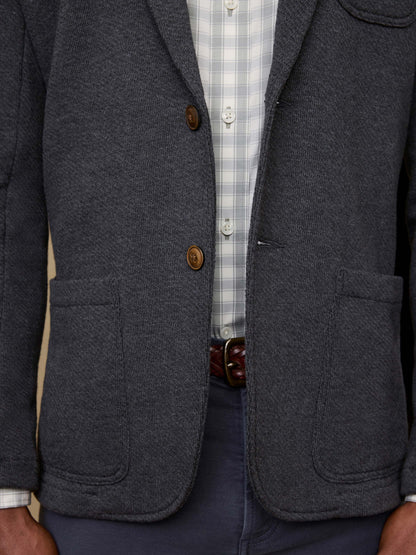 Inlet Knit Blazer - Black Sky Melange