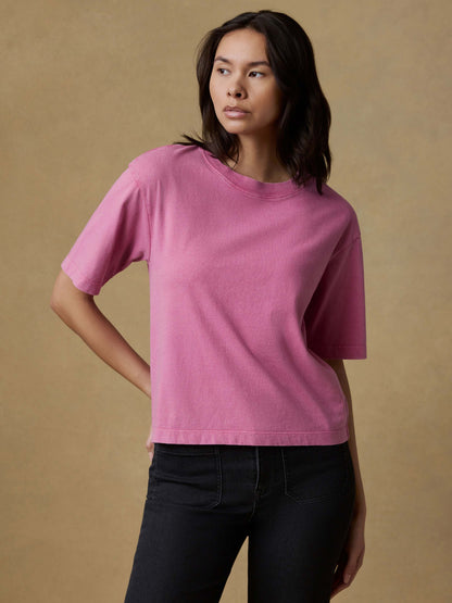 Recycled Cotton Vintage Tee - Ibis Rose