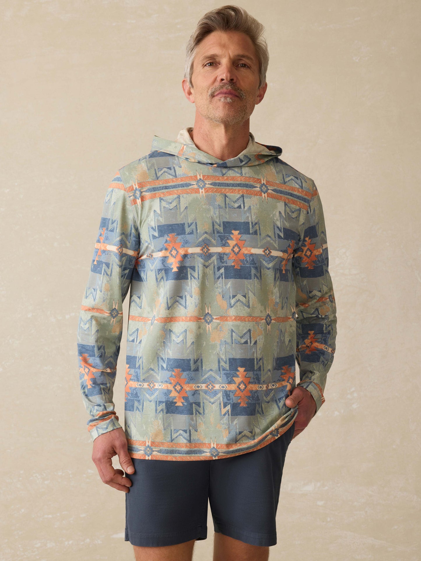 Doug Good Feather Shorelite UPF Hoodie - Daybreak Star Nation