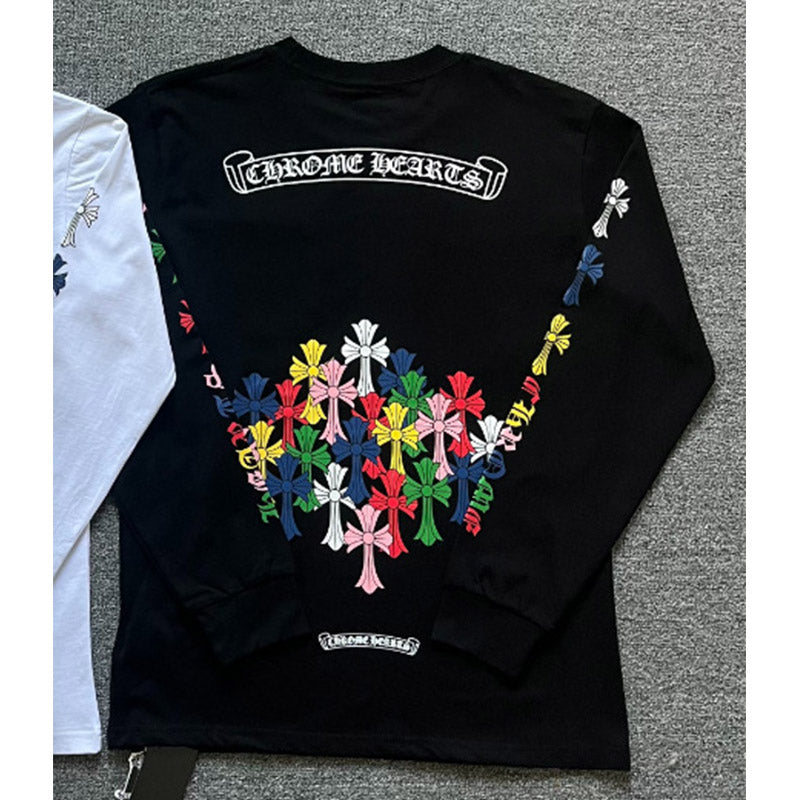Chh Chrome Heart Long Sleeve Shirt Unisex Fashion Loose Long Sleeve Shirt