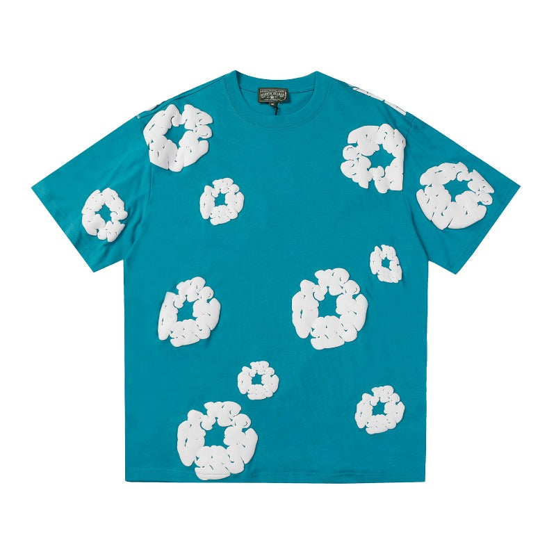 Denim Tears Outfit:T Shirt/Shorts (Separate Purchase Options) Loose Short Sleeve T-shirt Casual Shorts Suit